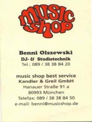 musicshop m�nchen Frontside