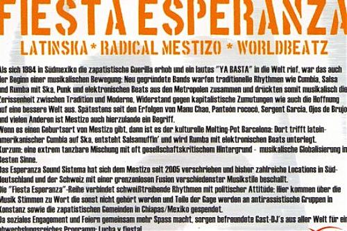 fiesta esperanza Backside