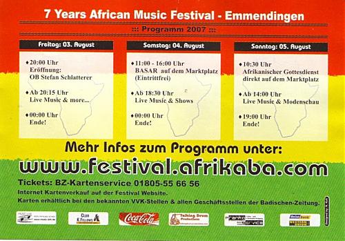african music festival Backside